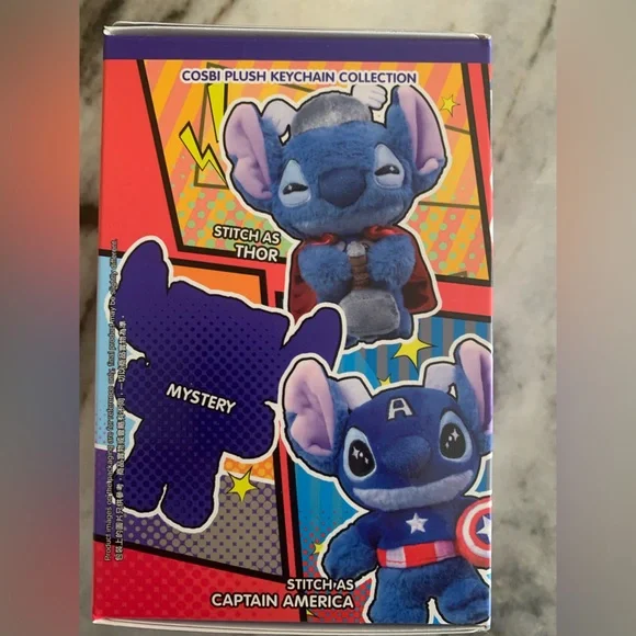 Disney Stitch Cosbi Plush Blue and Red - Picture 3 of 3
